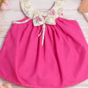 Vestido Rosa com Laço