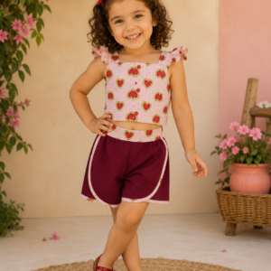 Conjunto de shorts e cropped