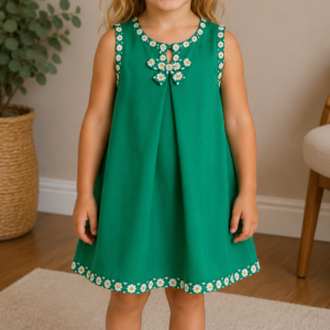 Vestido infantil verde