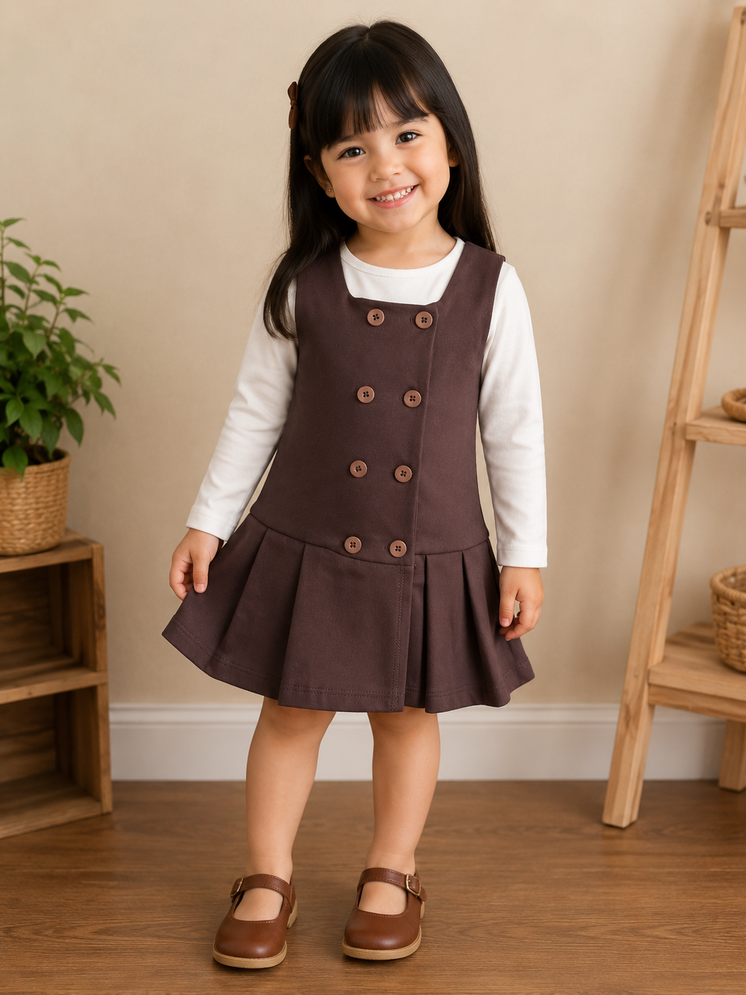 Vestido de frio em cotton,